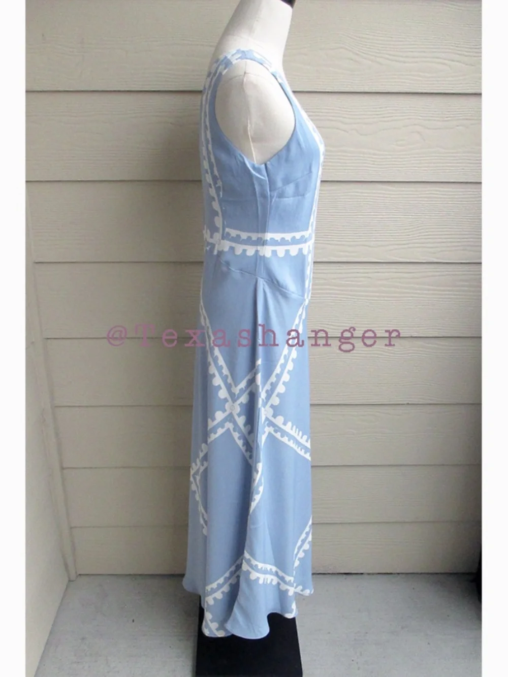 Mon Renn NWT Serape Midi Dress Medium / 10 Blue Postcards - Picture 12 of 13